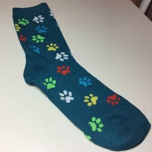 Teal Paw Printed Socks 🐾